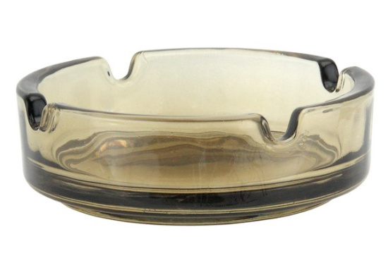 (image for) APOLLO ROUND GLASS ASH TRAY - 10.5CM