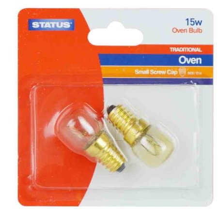 (image for) STATUS OVEN BULB SES/E14 - TRADITIONAL - 2PACK - 15W