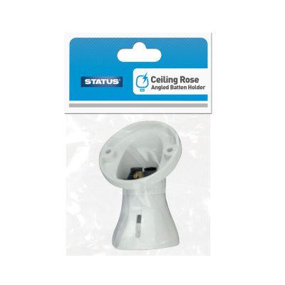 (image for) STATUS ANGLE CEILING ROSE BATTERN HOLDER - BC - WHITE