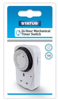 (image for) STATUS 24-HOUR MECHANICAL TIMER SWITCH - PLUG-IN - WHITE - 13AMP