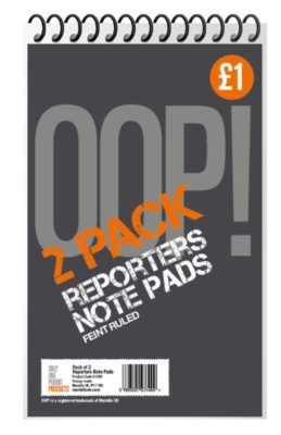 (image for) Oop Reporters Notepad 2S - 8\"\"X5\"\"