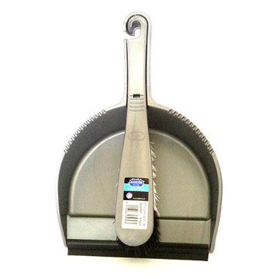 (image for) ADDIS DUSTPAN SET STIF SILVERM