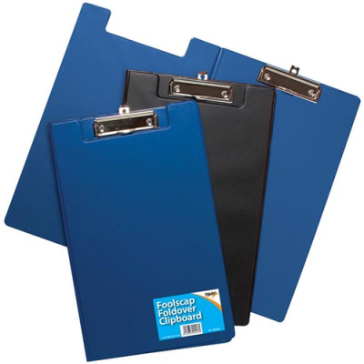 (image for) Tiger Foolscap Foldover Clipboard Assorted - STD