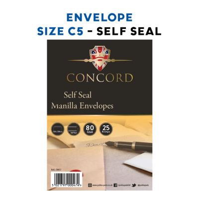 (image for) PUKKA ENVELOPE MANILLA SELF SEAL 25S - C5