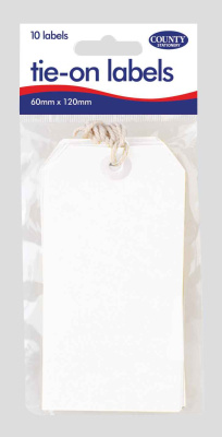 (image for) COUNTY WHITE TIE ON LABELS - 10S
