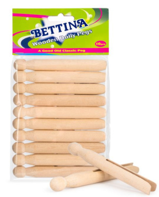 (image for) BETTINA WOODEN DOLLY PEGS-10PC