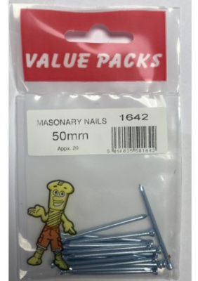 (image for) FAST PAK VALUE PACKS MASONARY NAILS - 50MM - 20S