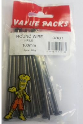 (image for) FAST PAK VALUE PACKS ROUND WIRE NAILS - 100MM - 120G
