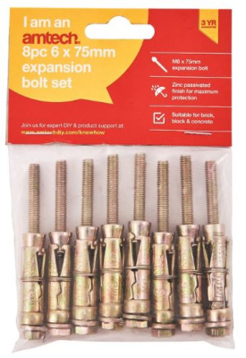 (image for) AMTECH EXPANSION BOLTS SET-8PC