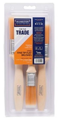 (image for) HAMILTON FOR THE TRADE FINE TIP BRUSHES - 3S(1,1.5,2INCHES) - MULTI SIZES