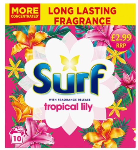 (image for) SURF WASHING POWDER TROPICAL LILLY PM2.99 - 500G
