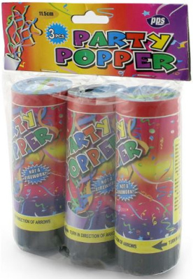 (image for) PPS PARTY POPPERS PK3