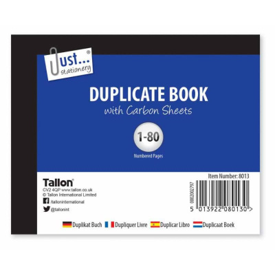 (image for) Tallon Duplicate Invoice Book 80Pages - 1/2SIZE