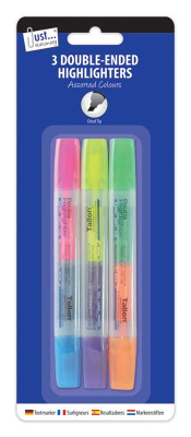 (image for) TALLON DOUBLE ENDED HIGHLIGHTERS 6 COLORS - 3S