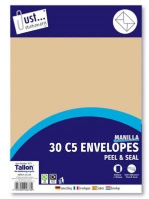 (image for) TALLON ENVELOPE MANILA PEAL & SEAL 30S - C5