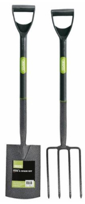 (image for) DRAPER BLACK CARBON STEEL FORK AND SPADE SET