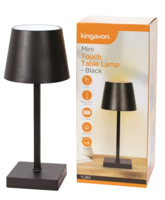 (image for) K/VON TOUCH TABLE LAMP BLACK - 26CM