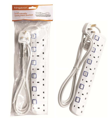 (image for) K/VON 6 WAY EXTENS LEAD+SWITCH