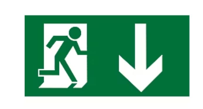 (image for) LUMILIFE EMERGENCY DOWN ARROW - STD