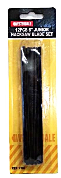 (image for) WESTER JUNIOR HACKSAW BLADE SET 12PCS - 6\"\"