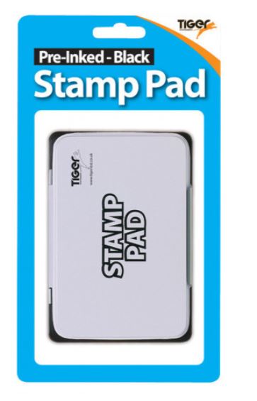 (image for) Tiger Stamp Pad Pre-Inked Black - STD