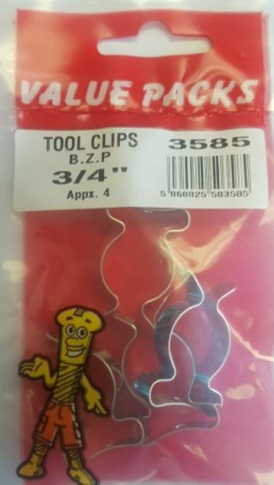 (image for) FAST PAK VALUE PACKS TOOL CLIPS B.Z.P - 3/4INCH - 4S