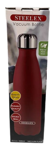 (image for) STEELEX VACUUM BOTTLE RED