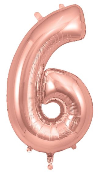 (image for) OT FOIL BALLOON NO.6 ROSE GOLD
