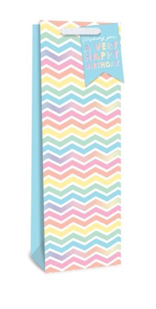 (image for) TL GIFT BAG PASTEL ZIG ZAG