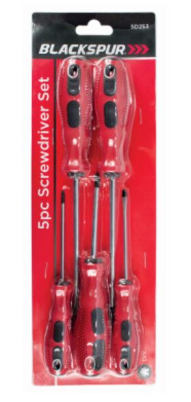 (image for) BLACKSPUR SCREWDRIVER SET 5PCS