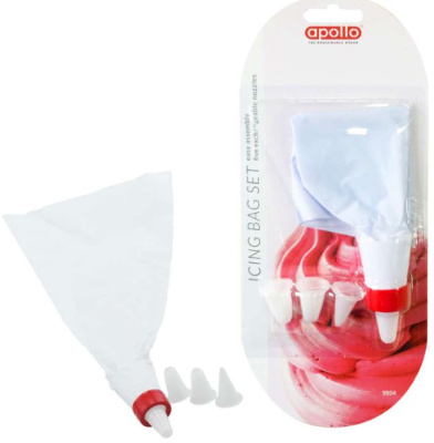 (image for) APOLLO CAKE ICING SET BAG WITH 4 NOZ