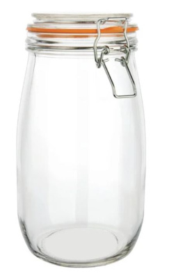 (image for) APOLLO GLASS CLIPSEAL JAR ROUN