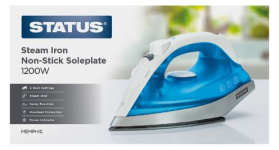 (image for) STATUS STEAM IRON NON-STICK SOLEPLATE BLUE - 1200W