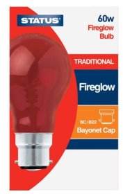 (image for) STATUS FIREGLOW BULB B22/BC TRADITIONAL - 60W