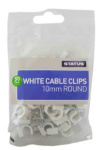 (image for) STATUS ROUND CABLE CLIPS WHITE 50S - 10MM