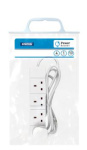 (image for) STATUS 4 WAY EXTENSION SOCKET WHITE - 1M