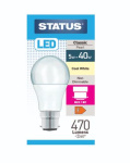(image for) STATUS LED B22/BC CLASSIC PEARL COOL WHITE - 5W=40W