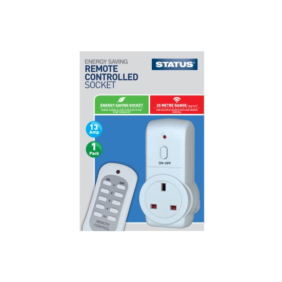 (image for) STATUS REMOTE CONTROL SOCKET WHITE - 13AMP