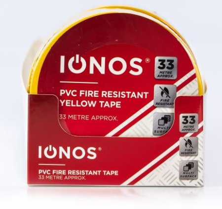 (image for) STATUS IONOS PVC FIRE RESISTANT YELLOW TAPE - 33M