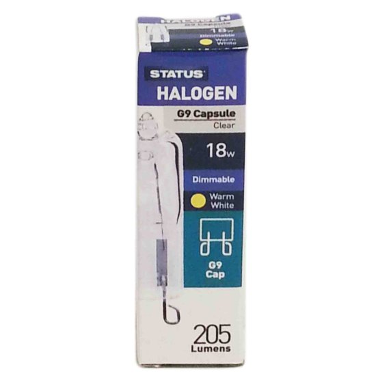 (image for) STATUS HALOGEN G9 CAPSULE CLEAR WARM WHITE - 18W