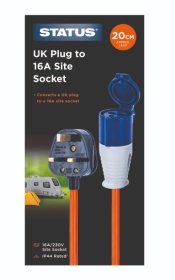 (image for) STA UK PLUG TO 16A SITE SOCKET