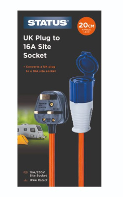 (image for) STA UK PLUG TO 16A SITE SOCKET