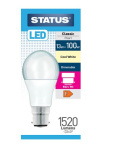 (image for) STATUS LED B22/BC CLASSIC PEARL COOL WHITE - 13W=100W