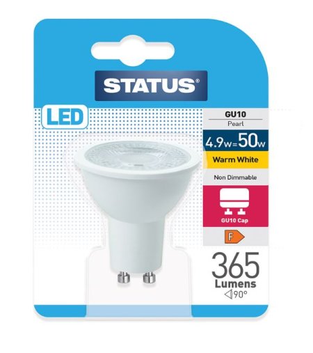 (image for) STATUS LED GU10 PEARL WARM WHITE - 4.9W=50W