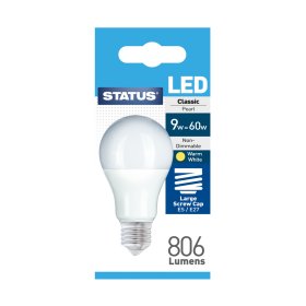 (image for) STATUS LED E27/ES CLASSIC PEARL WARM WHITE - 8.5W=60W