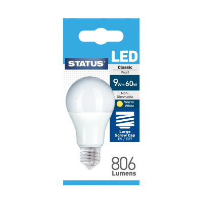 (image for) STATUS LED E27/ES CLASSIC PEARL WARM WHITE - 8.5W=60W