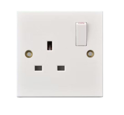 (image for) STATUS 1 GANG SWITCHED WALL SOCKET