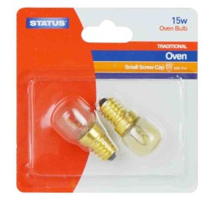 (image for) STATUS OVEN BULB SES/E14 - TRADITIONAL - 2PACK - 15W