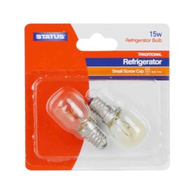 (image for) STATUS REFRIGERATOR BULB E14/SES - TRADITIONAL 2PACK - 15W