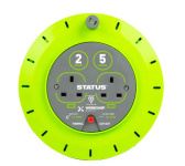 (image for) STATUS 2WAY EXTENSION SOCKET - THERMAL CUT OUT - GREEN - 13AMP - 5M